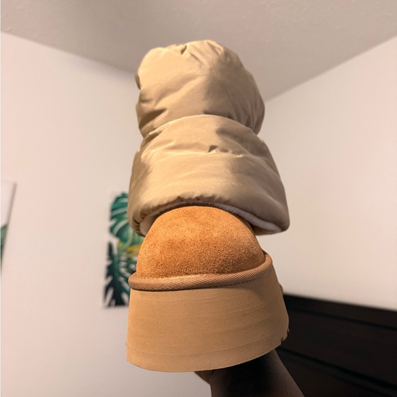 UGG Classic Mini Dipper Puffer Boots - Amphora Chestnut - Picture 5 of 8